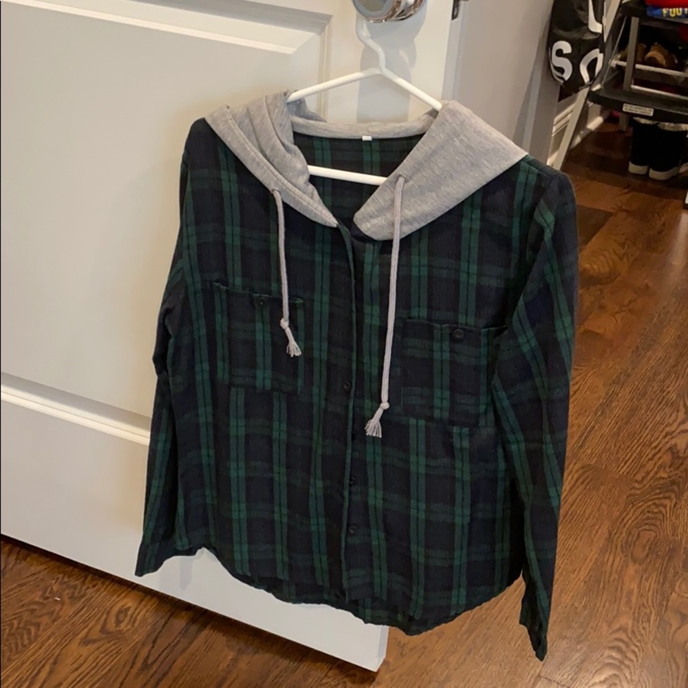 Flannel with hood